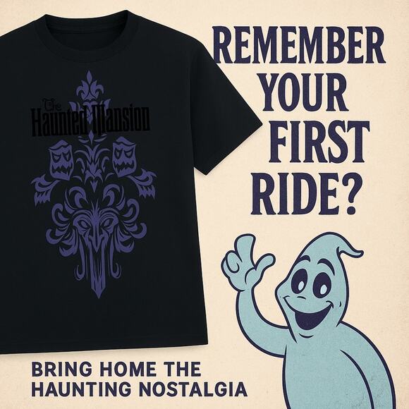 Disney Parks Haunted Mansion Wallpaper Shirt, Small - Picture 3 of 3